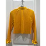Tibi  Pleated Cropped High Neck Top in Sunday Yellow Sz XS Photo 9