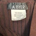 A Byer New A. Byer Chocolate Ribbed Sweater Knit Vest sz Small Photo 2