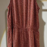 Old Navy  LARGE NWT ROMPER SLEEVELESS RAYON POKA DOT RUST FLIRTY EASY WEAR LIGHT Photo 0