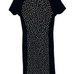 Tory Burch Womens Pony Dot Merino Wool Leopard Gemma Sweater Dress Black Size XS Photo 1