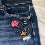 American Eagle  Outfitters High Waist Denim Shorts with Floral Embroidery Photo 3