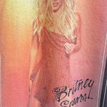 Britney Spears Black Orange Yellow Portrait Short Sleeve Graphic Band Tee Photo 3