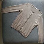 Boden Cream Button Down Cardigan Sweater Size 12 Tan Photo 0