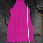 Trina Turk Magenta High Neck Peekaboo Cocktail Dress Photo 12