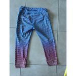 Athleta  medium purple pink blue legging‎ geometric athletic pants cape Photo 3