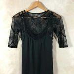BCX Black Mini Slip Dress With Lace Top XXS Photo 4