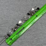 Faceted Faux Gemstone Beaded Necklace with Silver Tone Chain & Lobster Clasp Photo 8