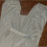 American Eagle  One Shoulder Linen Blend Jumpsuit in Olive - size XL Long Photo 2