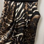 Chic Strapless Black and Animal Print Dress Photo 3