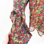 Free People  FP Womens Sheer Floral Printed Long Sleeve‎ Button Down Shirt Size S Photo 5