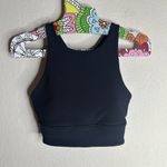 Lululemon  Energy High-Neck Longline Ribbed Bra black size 4 Photo 1