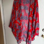 a.n.a  Orange/Red Duster Coverup beach resort pool, lightweight plus size SM floral Photo 1