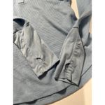 Twenty5A Light Blue Waffle Knit Henley Long Sleeve Cuff Top Size S Photo 4