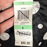 NWT INC International Concepts 100% Silk Black & White Polka Dot Skirt Size 8 Photo 3