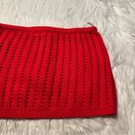 Edikted  Leola Ladder Knit Mini Skirt Red L Photo 9