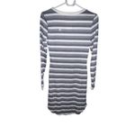 Charlotte Russe Charlotte Rousse Striped Gray White Long Sleeve T Shirt Dress Size Small New Photo 2