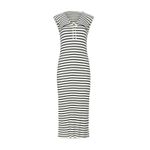 Rixo Antibes Navy White Striped Ribbed Knit Collared Sleeveless Midi Dress M Blue Size M Photo 4
