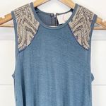 Anthropologie Chloe Oliver Womens Dress XS Boho Beaded Linen Festival Indie Retro Fairy Grunge Photo 5