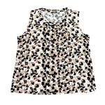 Kasper  Petite Abstract Sleeveless Blouse in White/Pink, Size PXL​​ Photo 0