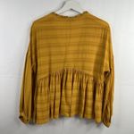 Lucky Brand Sz XS Top Babydoll Ruffle Oversized Peasant Boho V-neck Blouse Photo 10