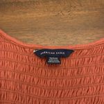 American Eagle  Tank Top Women’s Medium Smocked Burnt Orange Photo 2