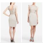 BCBGMAXAZRIA Aimee Dress Taupe Cream Lace Size 4 Photo 1