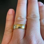 infinity 6mm golden X promise ring Photo 10