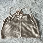 Lulus  Women’s Hold Onto Love Beige Satin Cowl Neck Cami Tank Top size XL Photo 3