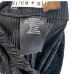 Alice + Olivia Pants Ribbed Pleated Plisse Cropped Wide Leg Black Size 0 Photo 5