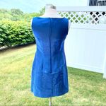 CDC Petite Sleeveless Shiny Glitter Sheath Dress Size 8 Blue Photo 6