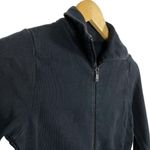 Brandy Melville Quincy Cropped Ribbed Zip Up Sweater in Navy One Size Photo 5