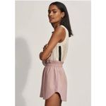 Varley Shorts Womens Medium Mauve Pink Jonas Paperbag EcoCosy Sorona Pull On Photo 3