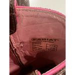 Ariat  Fatbaby Cowboy Boots Women Sz 8.5 B Brown Leather Pink Trim #10010809 Photo 7