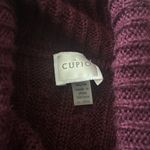 cupio  Women’s Burgandy Long Sleeve Turtleneck Pullover Sweater Sz Medium Photo 4
