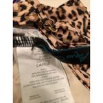 Aqua Green  Women's Twist-Front Swimsuit Leopard Print Size S 4/6 Photo 2