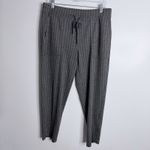 Talbots  Herringbone Luxe Ankle Zip Jogger Pant Gray Size Medium Petite Photo 1