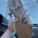 J. Crew Factory pearl slides sandals size‎ 8 READ summer beach cruise wedding Tan Photo 4