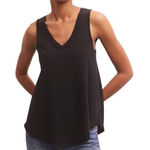 Z Supply  Black Ribbed Swing Tank Large Photo 0