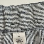 Caslon Pants Pull On Elastic Linen Palazzo Lounge Pockets Striped Blue Cream Photo 4