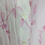 Apt. 9  2X White Pink Embroidered Cotton Dandilion Top Plus Photo 5