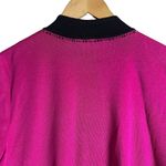 Ming Wang  Magenta Pink Black Rhinestone Embellished Cardigan Sweater Size Small Photo 5