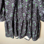 ASOS  Women's Sz 10 Tall Balloon Sleeve Floral Print Ruffle Shift Mini Dress Navy Photo 8