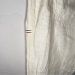 Toad&Co Lina Linen Cream Yellow Flowy Straight Leg Cinch Ankles Pull On Pants Size M Photo 4