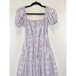 Smith & Quinn Womens Dress Purple Maxi Floral Puff Sleeve Tiered A Line Boho XS Photo 9