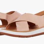Clarks Women's Jemsa Cross Slide Strappy Slingback Sandal Size 9 Tan Neutral Photo 0