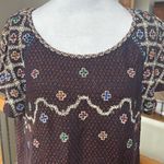 Free People  In the Clouds navy beaded embroidered sequin boho tunic mini dress Photo 3