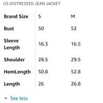 NWT Cardinal Red Oversized Distressed Denim Jacket – Small Photo 3