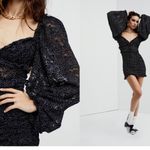 For Love & Lemons Lelia Mini Dress in Black Dot Cocktail Revolve Size XS Photo 9