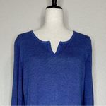 Talbots 100% Linen Split Crewneck Sleeves Tie Sweater Photo 3