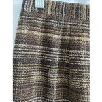 Brown Tweed Plaid Midi Pencil Skirt Size 10 Academia Preppy Old Money Photo 1